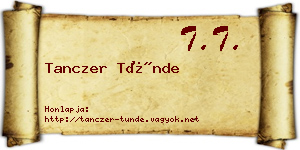 Tanczer Tünde névjegykártya